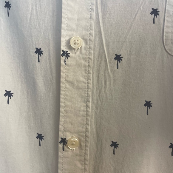 Jachs New York Poplin Stretch ButtonDown w/Navy Palm Trees XXL 2X - Picture 8 of 9